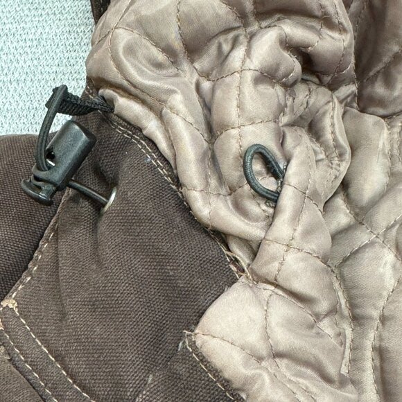 Berne Coat Womens Brown Quilted Lining Jacket Inner Pockets Hooded Full Zip 2XL - Picture 7 of 16